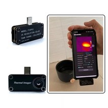 열감지 온수 누수 탐지기 발열체크 tiop01 ir 해상도 32x32 열 화상 카메라, 검은색