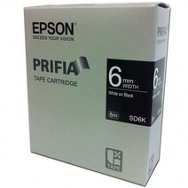 엡손 라벨테이프 SD6K.6mm/흑/백글씨.1개, 쿠팡 본상품선택