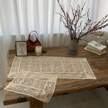손뜨개 레이스 테이블보 테이블매트 예쁜 식탁보 레이스러너, M