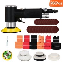 차량 듀얼 광택기 광택패드 폴리셔 에어 샌더 미니 공압 연삭 기계342241 L6, 01 A Black set 94pcs342241 L6