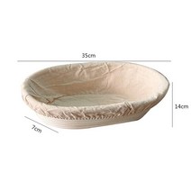 빵발효기 제빵발효기 발효기 Oval Dough Banneton Brotform Rattan Bread Proofing Baskets Baking Woven W, 06 35x14x7cm