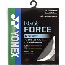 요넥스 (YONEX) 배드민턴 스트링스 BG66 포스 (0.65mm) BG66F-1 화이트 롤 100m