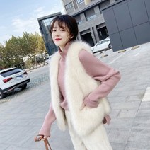 수입 밍크 조끼 퍼 베스트 자켓 명품 모피조끼 폭스 토끼 털조끼 인조 밍크조끼 오프 시즌 Xiaoxiangfeng 모 여우 모피 여성용 짧은 그물 레드 젊은 폭발 스타일 모직