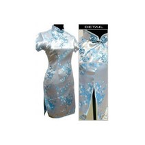 전통 여성 Qipao 드레스 한 짧은 미니 Cheongsam 수제 버튼 꽃 대형 3XL 4XL 5XL 6XL 블랙