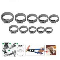 10pcs 단일 귀 스테인레스 스틸 유압 호스 클램프 연료 공기 물 파이프 호스 o 클립 기차 보트 선박 자동차 자동차 액세서리, 10.8-13.3mm