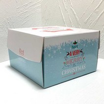 하늘 크리스마스 케익박스(2호)+백색사각하판포함 / 24x23.8x15cm 1장 // 시즌제품 케이크박스 성탄케익박스 크리스마스케익