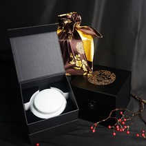 국내산 자연 꿀 사양 벌꿀 도자기 선물 세트 1.2kg, 백자/금 보자기