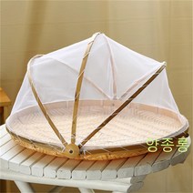 원형 덮개 망 싸리 채반 대나무 소쿠리 체반 명절 설 제사 추석 음식 전 보관 Wstug 증정, 타원형