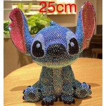 diy 디즈니 diamond painting stitch piggy bank desktop ornament money boxs coin storage kid toy 홈 장식 수공예, 25cm