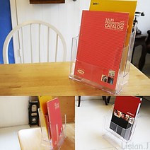 리시안제이 카달로그꽂이 A4 2단 브로슈어거치대 리플렛거치대