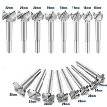 목공용 카운터싱크 실린더 보링비트 16종 세트