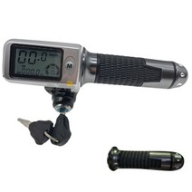전기 자전거 오토바이 속도계주행 거리계 + 스로틀 + lcddisplay36v48v60v + 잠금크루즈 + 배터리 표시기 전기 스쿠터 자전거 mtb 세발 자전거 diy 부품