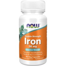 나우푸드 철분 아이언 Iron 36mg 비건 식물성 90베지캡슐 3개월분, 1개