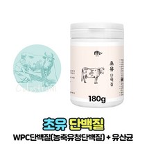 초유 단백질 프로틴 분말 가루 파우더 농축 유청 단백분말 혼합 유산균 WPC 단백질, 180g x 1개