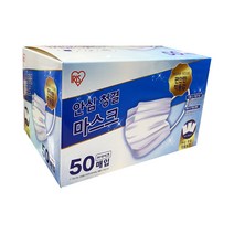아이리스 안심청결 일회용 마스크 50입 M사이즈 개별포장, 1개, 1개