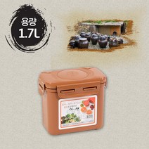 이젠 진공 항아리 황토 사각 1.7L