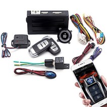 스마트키 자동 시동 푸시 원 버튼이있는 자동차 경보 자동 시작 정지 키리스 엔트리 시스템 스마트 키 원격 시작 키트 자동차, 아웃-808