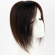 [W2016] 가르마형 탈모 인모100% 불파트 정수리 부분가발, 가르마형(8x11/30cm)-자연갈색