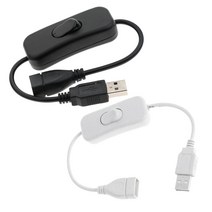 ASHnet USB 전원 연장 스위치 케이블 ON/OFF 블랙