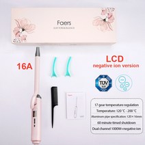 봉고데기 미니고데기 무선고데기 뽕고데기 Faers 전문 고데기 9mm/13mm/16mm 미니 세라믹 헤어 컬러 LCD 디, 03 16mm_02 EU