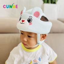[안전모땀방지패드] [쿠네] NEW 아기 머리 보호대 헬멧 유아 안전모, 핑크