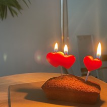 베르트폴 하트초 더블하트초 특이한 케이크초 파티초 예쁜 생일초, 일반하트(5개입)