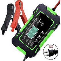 파워뱅크 주행충전기 자동차 배터리 충전기 12v 6a 오토바이자동차용 지능형 고속 충전, 녹색 미국 플러그, 1개