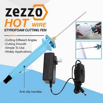 열선 우드락 커터기 Zezzo®핫 와이어 스티로폼 커팅 펜 전기 폼 폴리스티렌 나이프 핫 휴대용 Styr, [02] 한국플러그 Plug, 02 EU Plug
