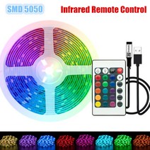 LED스트립 20M 10M 5M 조명 RBG 5050 WS2812 리본 테이프 장식 거, [01] 24Key Control, [01] 1m