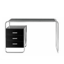 스텐 사각 책상 철제 사무실 컴퓨터 데스크 서재 매장, 흰색 B(오른쪽 외부 서랍)