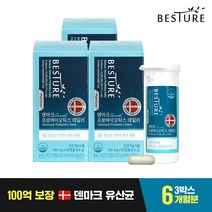 베스처 덴마크 유산균 데일리 플러스 6개월분 3박스 180정, 1세트