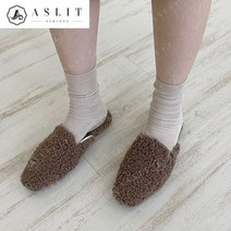애슬릿(주얼리) [애슬릿] 데일리 스퀘어 실내화 털 슬리퍼