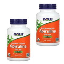 나우푸드 스피룰리나 500mg 200정 2통