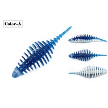 베이스트랩로즈 우드 다목적 부드러운 플라스틱 배스 낚시 미끼 5.3cm 1.6g 늑골이 있는 바디 인공 생물 1, 01 Color A