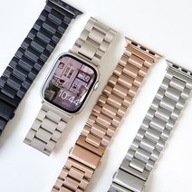 영스피플 애플워치 호환 메탈 스트랩 3 4 5 6 7 8 se 2 스틸 38 40 41 42 44 45 49 실버 밴드 루프, 38/40/41mm