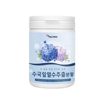 수국잎 열수추출분말 수국차 감로차 하이드란제놀 사포닌 루틴 폴리페놀 필로둘신 기침 체지방해소도움, 1