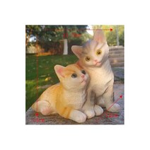 [9월베스트]야외 시뮬레이션 동물 고양이 수지 장식품 예술 정원 풍경 조각 공예 안뜰 빌라 발코니 인형 장식, style11