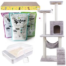 벨르펫 새끼 고양이 키우기 올인원 캣타워 화장실 스크래쳐 모래 세트