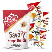 Keto Chow 맛있는 버라이어티 번들 | 케토 식사 대용 쉐이크 파우더 영양 완성 저탄수화물 맛있고 쉬운 대용품 지방을 선택한 단백질이 풍부한 음식 싱글 샘플, Single Serving, Spicy Taco
