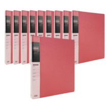 오렌지오피스 내부 포켓 레버 화일 PP A4, 핑크, 20개