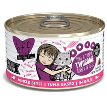 Weruva 고양이 사료캔 85g 24개입 참치 틸라피아 Weruva B.F.F. - Best Feline Friend Grain-Free Natural, 1