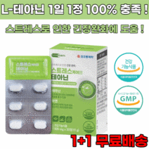식약처 인증 스트레스 케어엔 테아닌 1+1 태아닌 L테아닌 L-테아닌 긴장 스트레스 완화 영양제