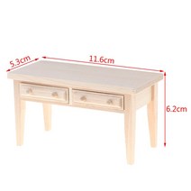 미니어쳐만들기 모형 DIY 1/12 인형 집 미니어처 나무 책상 북유럽 컴퓨터 모델 사이드 테이블 장식용 가구 악세서리, [09] as pic