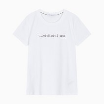 [AK PLAZA] [캘빈클라인 진] 여성 인스티튜셔널 슬림핏 반팔 (J223860-YAF)
