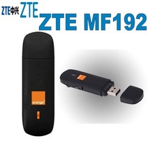 무선와이파이 데이터무제한 5g라우터 랜허브 ZTE MF192 HSPA USB 스틱 HSUPA 7.2 Mbps-블랙