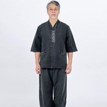 생활한복 개량한복 7부 전통문양 상하의 세트 남자 남성 여자 여성 여름 40년 전통 국내제작 면 100% 계량 한복 5색상