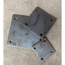 신흥금속 베이스판 4T 6T 9T 정사각 직사각 앙카판 기초철판 농막지지대 천막고정, 100x100x12파이, 1개