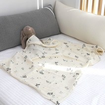 동광 스토리 Cotton 100% 3중 요루거즈 패턴 프린팅 블랭킷/낮잠이불, 후르츠 퍼플