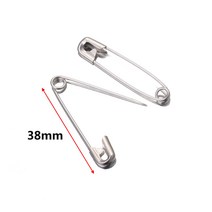 옷핀목걸이 스테인레스 스틸 안전 핀 바느질 도구 50 개 DIY 바늘 큰 옷 안전핀 종이 클립 브로치 의류 액세서리, 05 38mm