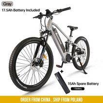 자전거 티타늄 접이식 27.5 인치 풀 서스펜션 전기 48v 750w 산 전자 bafang mid motor mtb 강력한 남성 ebike 17.5ah eu 세금 없음, 협력사, 회색 배터리